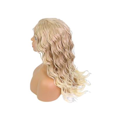 China Hd Soft Cheap Synthetic Heat Resistant Fiber Water Wave Natural Lace Front Synthetic Hair Wigs RC08 88#Wholesale for sale