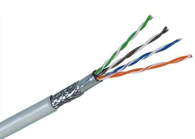 Cina Cavo della rete del rame del cavo di Cat5e SFTP, cavo schermato della rete di computer di Cat5e per uso dell'interno in vendita