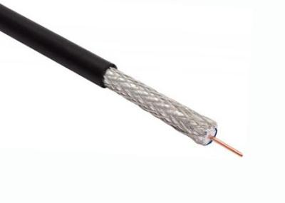 China Double Shielded Copper Coaxial Cable RG11 / U 14 AWG Al Foil + Al-Mg Braid Shield for sale