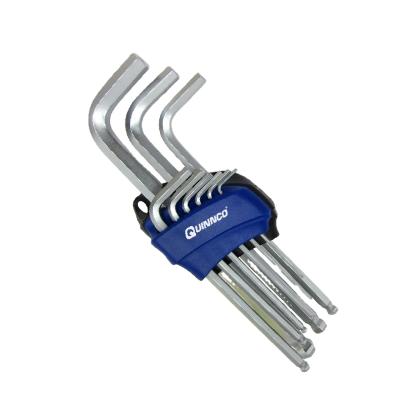 China Competitive price of S2 Quinnco mini L shaped 9 piece lLng arm hex wrench set for sale