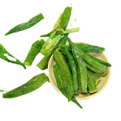 China China Factory Wholesale Chinese Dried Okra Chips Hot Selling Normal Dried Vegetable Snacks Okra Freeze Dried Okra Chips for sale