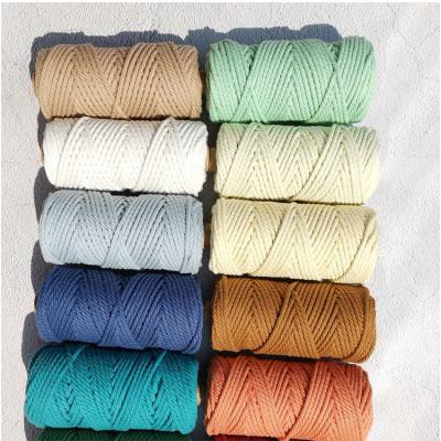 China 4mm Viable Wholesale Macrame Rope Cotton Braided Macrame Rope for sale