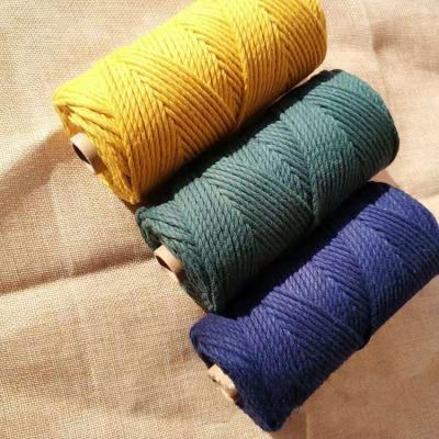 China Wholesale Viable Stain Cotton Macrame Rope String Macrame Twine 3mm for sale