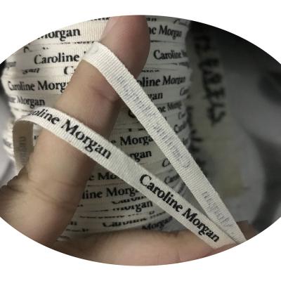 China Recyled Spot Wholesale 5mm Cotton Ribbon Printed Webbing Straps Cotton Tape for sale