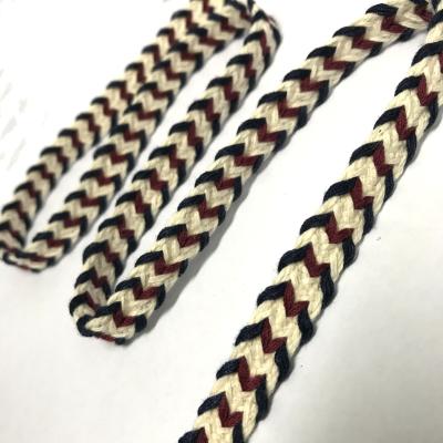 China Stain Sustainable Wholesale Trim Braided Cotton Jacquard Webbing For Garment Decoration for sale