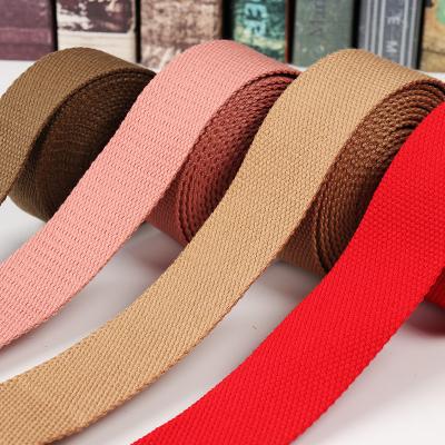 China High Tenacity Ready To Ship All Size Flat Woven Cotton Webbing Strap Tape For Handle Strapping for sale