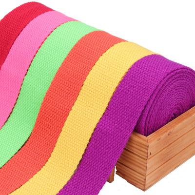 China Viable pure color thick polyester-cotton strap cotton webbing for canvas bag for sale