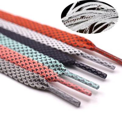 China Wholesale Flat Laces Manufacturer Flat Reflective Laces With Plastic Tube for sale