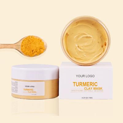 China Moisturizer Wholesale Hot Sale Reduce Acne Complexion Turmeric Brightening Face Mud Mask for sale