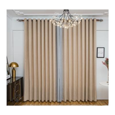 China Blackout Factory Sale Solid Color Party Curtain Single Stitched Lace Curtains For Luxury Living Room for sale