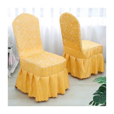 China Newest Simple Design Good Quality Printed Wedding Fabric Stretch Fancy Chair Cover for sale