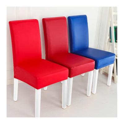 China Single Promotional Good Quality Hanging Universal Dining PU Fabric Chair Seat Cover for sale