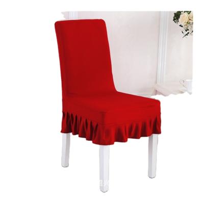 China Simple High Quality Durable Using Various Color Sheer Skirt Chap Chair Cover Spandex Wedding For Folding for sale