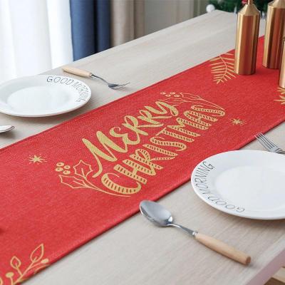 China Durable Cotton And Printed Christmas Elk Table Runner Nordic Style Table Cloth Runner for sale