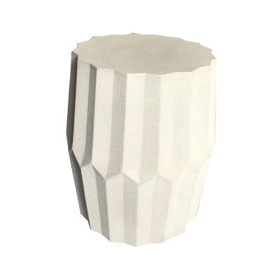 China Modern Design Round Cement Side Table Concrete Tea Table Cement Top Steel - Base Concrete Side Table for sale