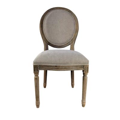 China Customizable Color Medallion Side Chair, Hemp Canvas, Limed Gray Oak for sale