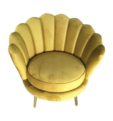 China Hot Sale Modern Brass Accent Leisure Chair High Quality Fashion Legs Velvet Living Room Sofa Armchair for sale