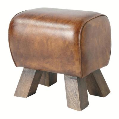 China Block Leather Shoe Seat Small Stool Changing Stool for sale