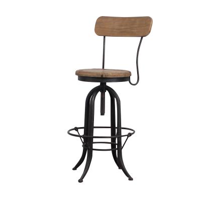 China Vintage Swivel (Height)Adjustable Metal Bar Kitchen Industrial Bar Stool for sale