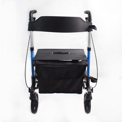 China Elderly / disable / patient customize price aluminum folding rollator cheap lightweight walker with seat for sale