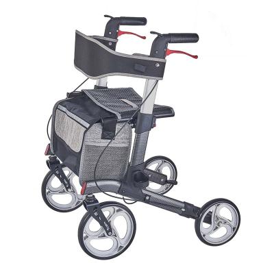 China Walker 180KG Capacity 500LBS Lightweight Aluminum Frame Walker Rollators For Outdoor Older Rollator For Shopping With Arm Rest for sale