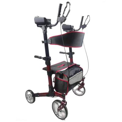 China Convenient Popular Frame Support Walking Lightweight Upright Walker Forearm Rollator Walker With Seat For Seniors for sale