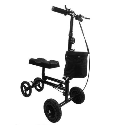 China Lightweight Knee Walker Foldable Knee Scooter Walker With Dual Brake System Full Wheels Rubble Knee Walker for sale