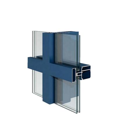 China Sound Insulation Manufacturer 6063 Curtain Wall T5 Aluminum Profile for sale