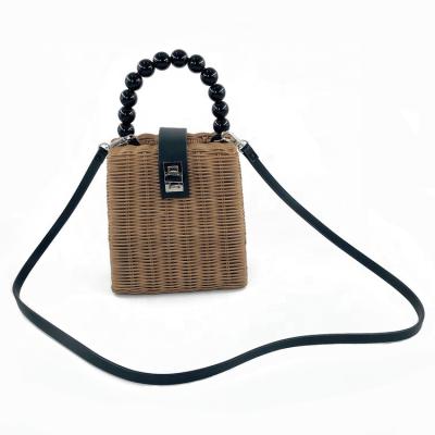 China Fashoion 2020 Hot Summer Beach Women Handbags Rattan Women Handbags for sale