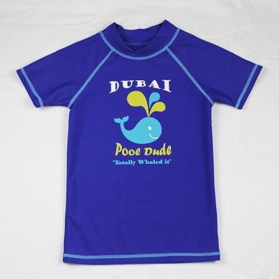 China High Quality Short Sleeve UPF50 Kids Surf Rashguard Custom Logo Printed Short Sleeve Rash Guard Shirt for sale