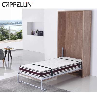 China White Foldable Pull Out Electric Murphy Bed System Invisible Wall Space Saving Bed for sale