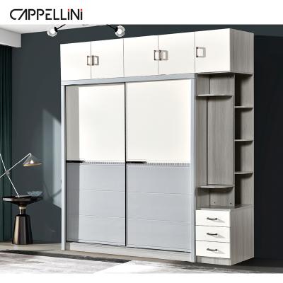 China Wholesale Price Fabric(Others)Wooden Adjustable Storage Furniture Cabinet White Wardrobes For Bedroom for sale