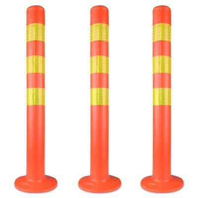 China EVA Unbreakable Orange Safety Road Equipment 75CM Road Warning Post For Traffic for sale