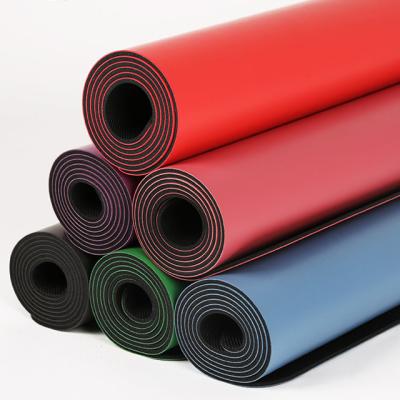 China Yoga Mat Advanced Yoga Mat High Quality PU Natural Rubber Yoga Pilate Anti Slip Layers Sports Mat Wide Size With Different Guide Lines for sale