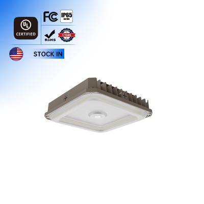 China Hoge lumen 60W LED Canopy Light 0-10V Dimming met CCT en Power Selection Te koop