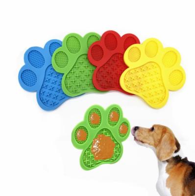 China Stocked Dog Supplies Suction Cup Licking Pad Slow Food Mat Dog Licking Mat Dog Mat Pet Silicone Slow Food Licking Pad for sale