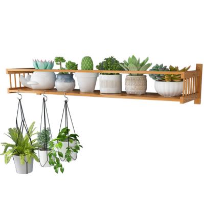 China Eco-Freindly Wooden Plant Flower Display Stand, Indoor Outdoor Garden Storage Wooden Rack Shelf for sale