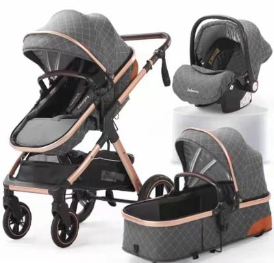 China Baby Carrier Daily Life Outdoor Three In One New Design Good Quality Luxury Cheap Stroller Stroller Travel System With Aluminum Frame for sale