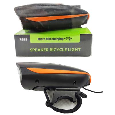 China bicycle led light mountain bike handlebar lights with horns universal handlebar light H-7588 for sale