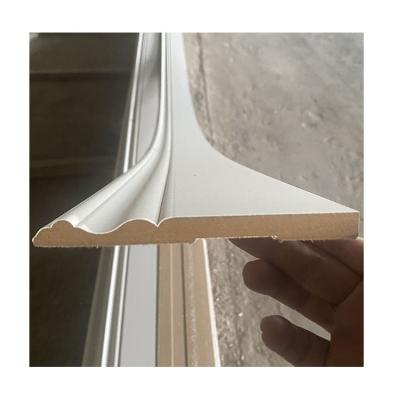 China Contemporary Modern High Quality Wood Plank MDF Skirting Board With Fire Retardant White Primer MDF Skirting Board for sale