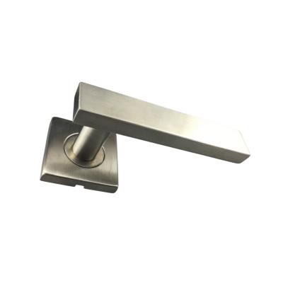 China Modern Square Door Handle Lever Locks Stainless Door Handle Lock Set for sale