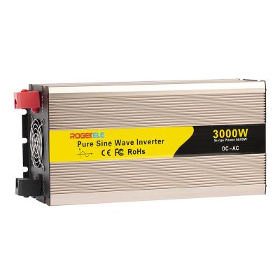 China 3000W/3kw 3000 WATT 12V/24V/48V DC to AC 110V/120V/220V/230V Pure Sine Wave Inverter 350*180*130MM for sale