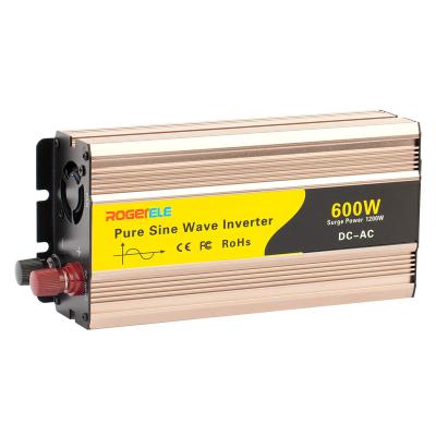 China 600W 600 Watt 12V/24V/48V DC to AC 110V/120V/220V/230V Pure Sine Wave Solar Power Inverter 220x115x60mm for sale