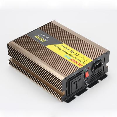 China 300W 12v 24v dc to ac 110v 230v pure sine wave inverter with charger rep 308*135*78 for sale