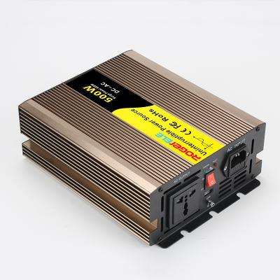 China 500W 12v 24v dc to ac 110v 230v pure sine wave inverter with charger rep 308*135*78 for sale