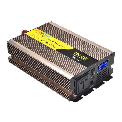 China Solar Power System Home 1000W 12v 110v 60hz Car Battery Pure Sine Wave Power Inverter for sale