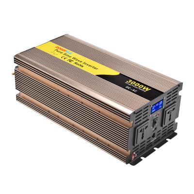 China Solar Power System Home 3000w 12v 24v 36v 48v DC to AC 110v 220v 230v 240v 3kw Pure Sine Wave Power Power Inverter for sale