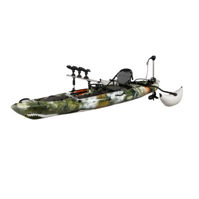 China With new designed paddle motor sit on plastic single pesca kayak for sale