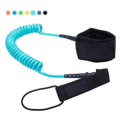 China Unisex TPU Resistant Elastic Surfboard Surfboard SUP Surfboard Leash Coiled Leash for sale