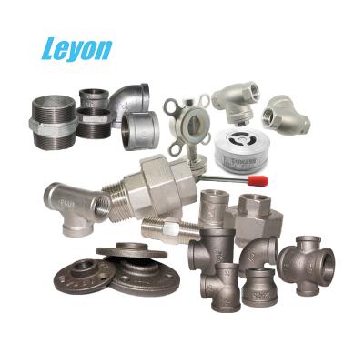 China Cast Iron Water Tubing Male Female Threaded Connector Pipe Fittings Galvanized Malleable Pipe Fittings for sale